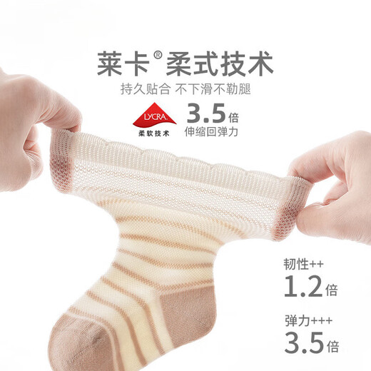 Chaussettes pour bébé en été mince en mailles nouveau-nés bébé bébé tube de milieu de tube enfant en dentelle de dentelle princesse coton chaussettes 9738 Série triple paire 6-décembre