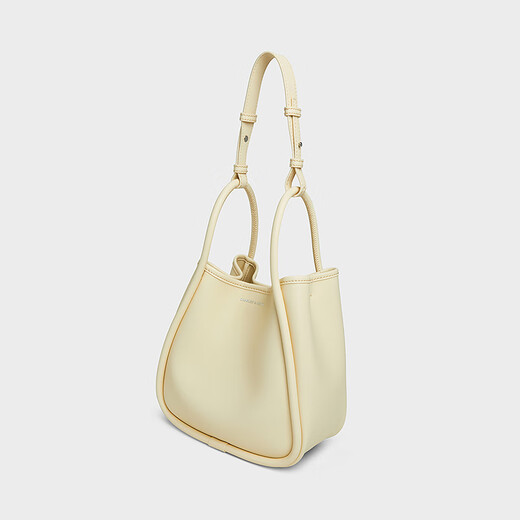 CHARLES/KEITH25 summer new product large capacity commuter one-shoulder tote bun mother bag Chinese Valentine's Day gift CK2-30782647 Butter Yellow cream yellow M