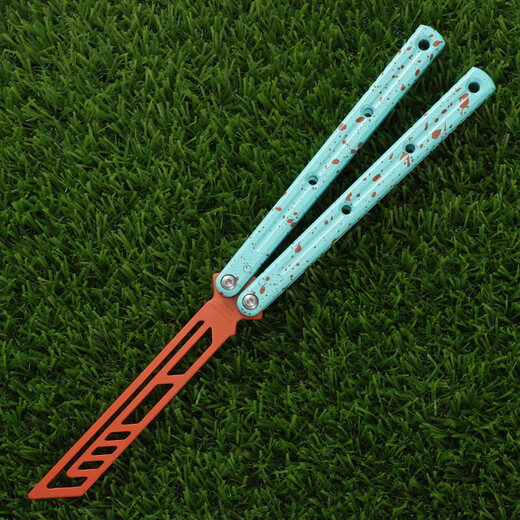 Borderless Siren v3 ceramic gradient splash ink training knife practice blade 7 series glass static model 6 series white and blue gradient