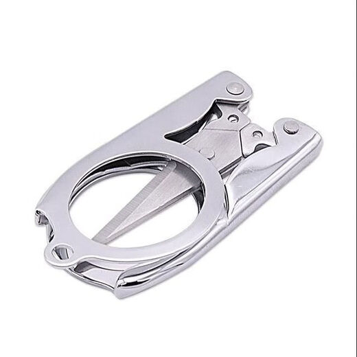 Jewelry foldable small scissors, stainless steel travel scissors, household small scissors, easy to carry, jewelry accessories, folding scissors - small + large - 1 each