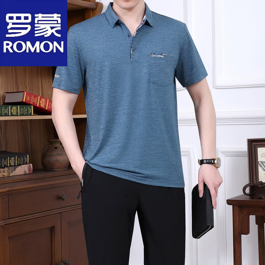 
Lomon Daddy Summer Men's Short Sleeve T-Shirt 2025 New Middle-aged and Elderly Sportswear Set Men's Summer Father's Day Clothes 753 Gray [Single T-Shirt] XL [Suggested 120-140Jin [Jin equals about 0.5 kg]]