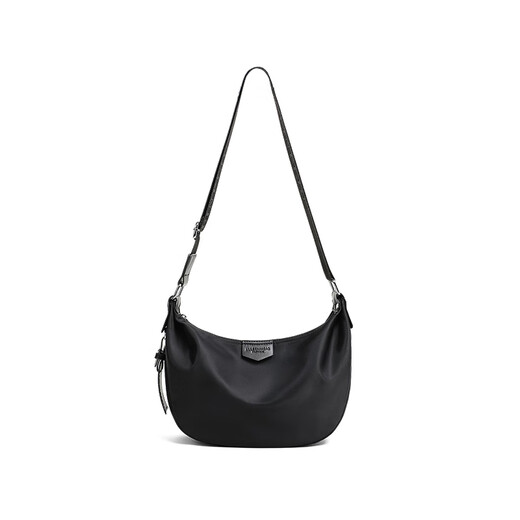viney's new crossbody bag large capacity shoulder bag commuting cloth bag birthday gift for girlfriend and wife [black] practical and high-end underarm bag simple and lightweight fashion brand light luxury casual dumpling bag