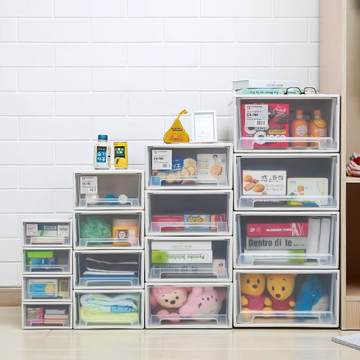 Schublade Aufbewahrungsbox Kombinierte Medizin Box Storage Cabinet Storage Box Garderobe Medicine Box extra große 3 Packs F3523 Drei Packungen verbessert 47x35x23 3 Packs