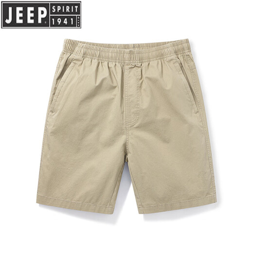 JEEP SPIRIT短裤男款夏季薄.款仿纯.棉中裤大码宽松休闲深蓝潮流5分外穿五分 9224军绿 L 【-130斤】