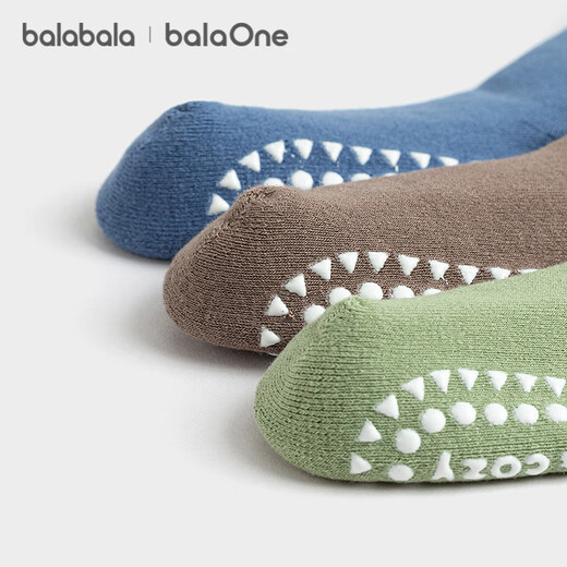 Bala Bala One socks winter warm socks infant floor socks anti-cold jacquard three pairs 208425172202