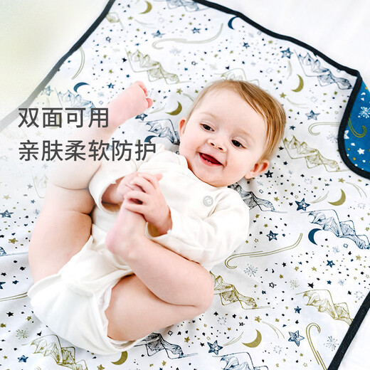 Nest Designs Baby Urin Septum wasserdicht und waschbares Neugeborenen-Baby-Windel- und Sommerwindelpad für doppelseitige Mittsommer-Serie S-Code (60*80 cm)