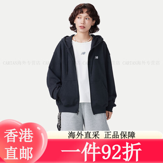 NEW BALANCE NB官方女款潮流百搭运动休闲连帽卫衣 BK WJ41501 M BKWJ41501 S 均码