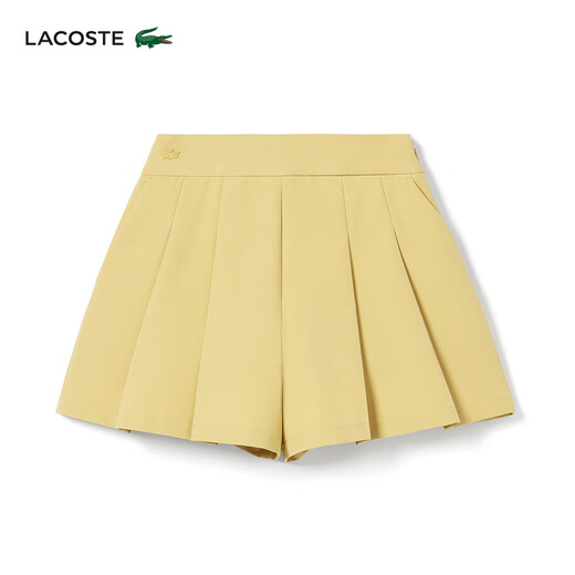 Crocodile (Lacoste) французская крокодила женская мода мода мода с плиссированными цветными шортами.