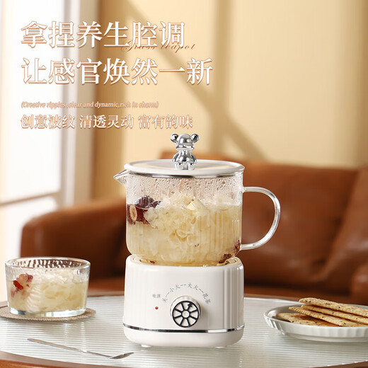 Health kettle, kettle, hot water kettle, thermostatic kettle, teapot, teapot, all-in-one, fully-glass, fully-automatic, small household, multifunctional office, large capacity, random color 0.6L