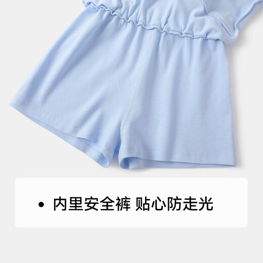 
YEEHOO (YEHOO) girls short skirt children's skirt medium-sized children's clothing cake skirt sweet and cool pleated cool antibacterial summer blue 120