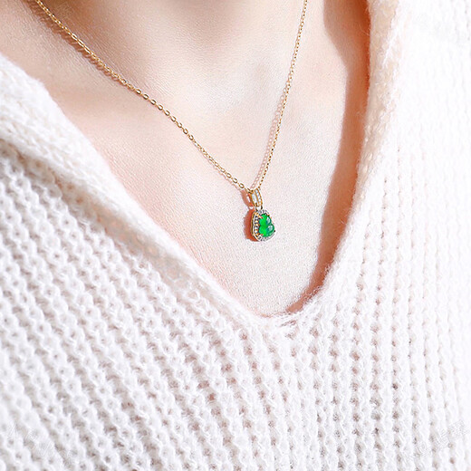 CAOXs925 sterling silver inlaid with high ice species imperial green jade gourd pendant sun green gold inlaid jade necklace pendant gold pendant silver chain