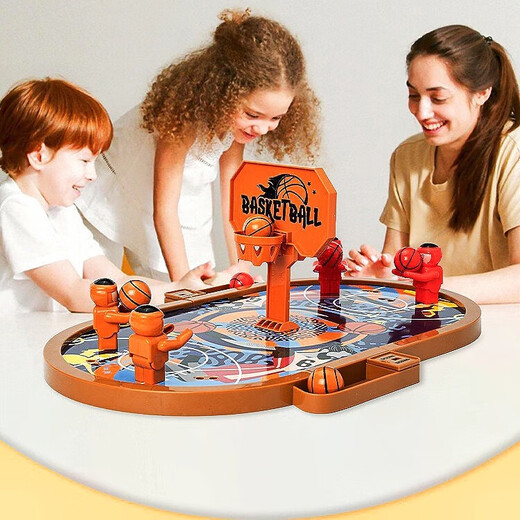 CoolDixiang desktop two-person battle board game puzzle toy finger bouncing shot rack football match early education parent-child interactive gift double basketball desktop toy 37*26*5cm