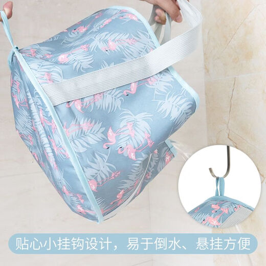 Raft core folding basin portable travel bucket foot soaking bucket travel face wash cloth bag basin portable water basin aluminum film insulation with lid yellow lemon