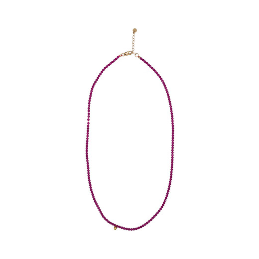 CAOXPAUSAANN spring and summer beads rose ruby faceted hand-beaded small gold beads niche design necklace rose red