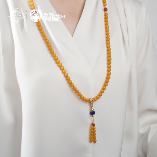 Potala Palace beeswax southern red lapis lazuli 108 beads 925 silver turquoise necklace multi-circle bracelet men's and women's bracelet birthday gift