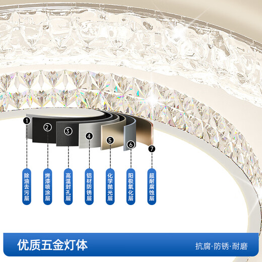 Nuodu [Instalación del paquete] Lámpara de techo de la lámpara Zhongshan Luz de la sala de estar Luz principal de la luz del dormitorio Luz de la casa entera Protección inteligente [Spectrum Full Spectrum] AY9230 Bedroom Square [Versión de transformación de luz de tres colores] Sin control remoto