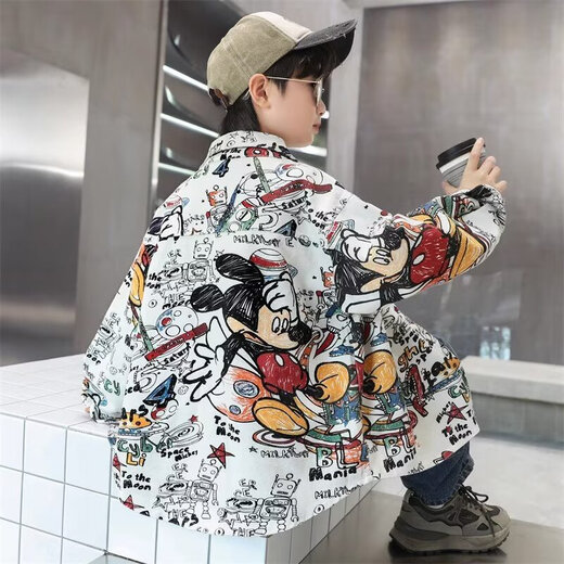 Children's clothing boys' shirts 2025 new spring and autumn models for middle and large children autumn handsome autumn shirts boys long-sleeved trendy white 140