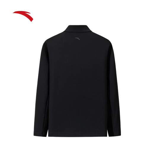 ANTA KT Series Men's Light Warm Velvet Sports Top 25 Years Winter Fashion Casual Sports Jacket 152541733 Basic Black-3 L (Male 175)