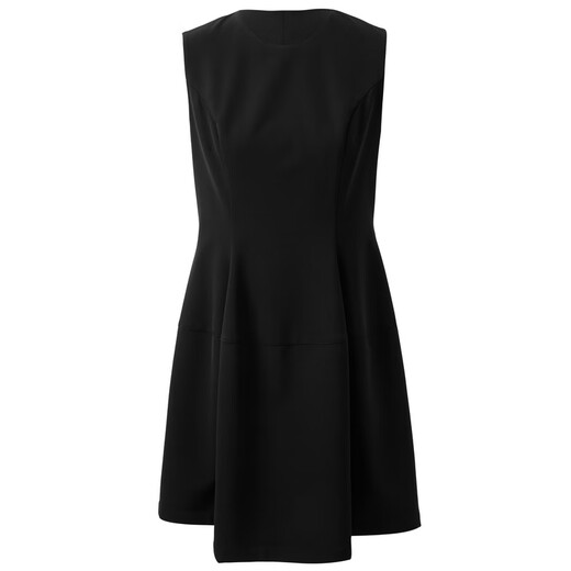 Trois couleurs 2025 Automne Nouvelle jupe noire sans manches Robe de taille rond