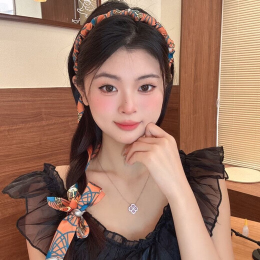 Yuancheng hairbands, braided hair ribbons, headbands, headbands, hair accessories, hair accessories for women, 2025 new style hairpins for washing your face and going out, 3 packs of ribbons and hairbands, blue + orange + black