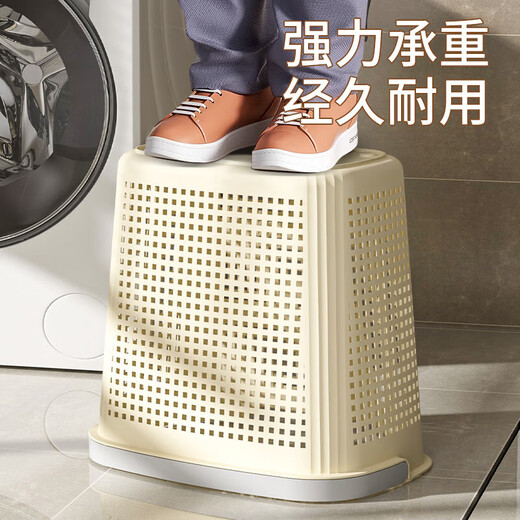 Household dirty clothes basket clothes laundry internet celebrity bathroom basket dirty storage large capacity bathroom bathing and clothing artifact large size gray suitable for a family