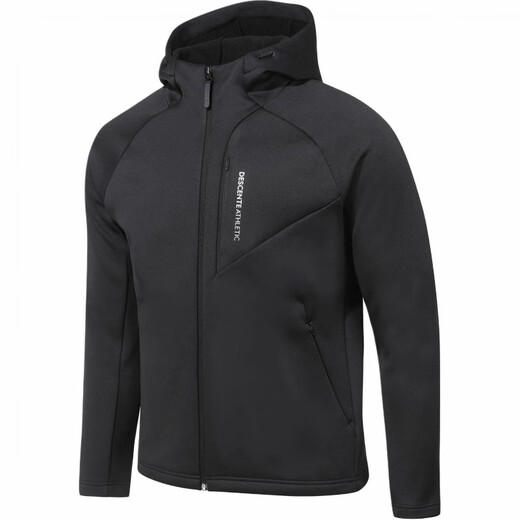 DESCENTE letter pattern hooded zipper jacket jacket male and female style gray 100