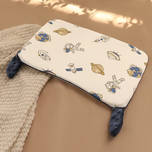 Baby pillow for babies over 6 months old, breathable, special comfort pillow for children aged 1-6 years old, washable and suitable for all seasons, 5-15 months old, pastoral rabbit, pillow height 1.5cm