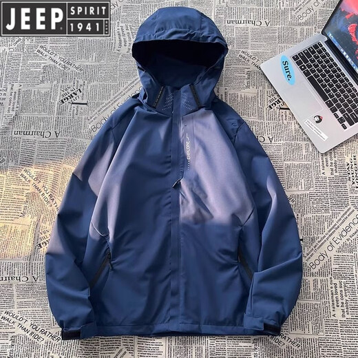 JEEP SPIRIT吉普国际品牌2025秋冬季情侣户外三合一外套软壳衣爬山防风登山服 6628深灰色【男款】 2XL