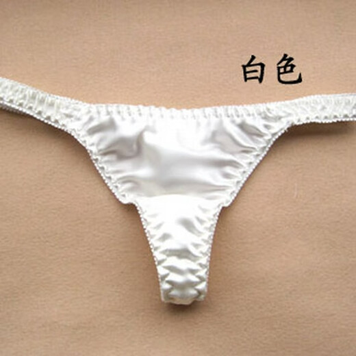 Clearance 100 Mulberry Silk Women's Silk Panties Silk Breathable Widened T-Pants T-Pants Low Waist Sexy White S
