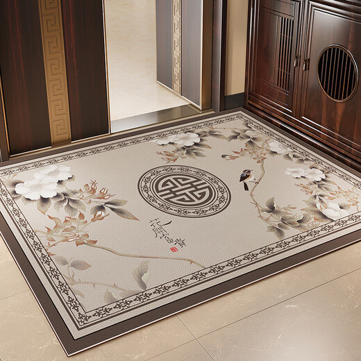 Pad Space Wohnzimmer Bodenmatten ohne Waschen und leicht zu sorgfältiger Eingangstüren schmutzige Matten Chinesische grüne Bodenmatten Eingangstürmatten Qingxian Yaju NC12357 50 cm*80 cm Leder verdickt 5 mm]