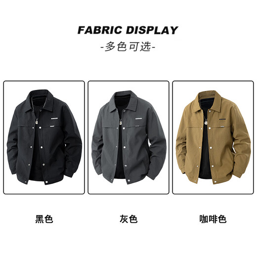 Mark Huafei Spring and Autumn Jacket Men's 2025 Business Trendy Lapel Casual Autumn Top Jacket XL Gray