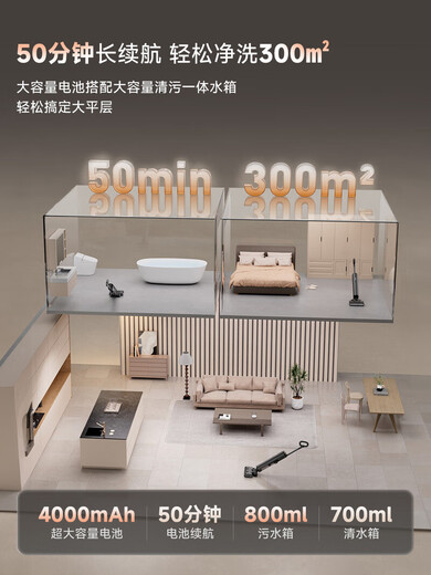 uwant【推入式洗地机】UWANT友望洗地机扫拖一体机爱丽丝 黑色
