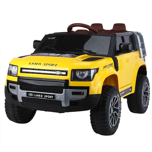 Baby electric car, children can ride on four-wheel drive off-road vehicle, male and female baby four-wheel with swing remote control toy car, painted black + dual drive + remote control + swing + Bluetooth