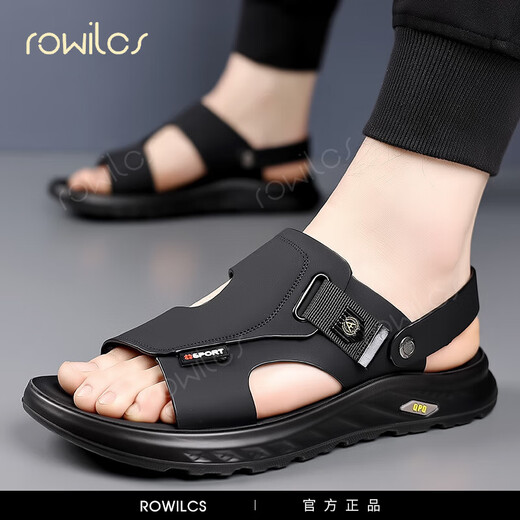 Rowilcs Marke Leichte Luxus-Sandalen Herren Sommer Top-Layer Cowhide Outdoor nicht rutschern