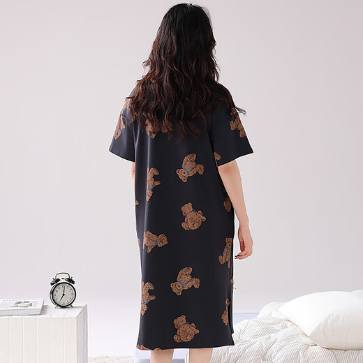 Modal Nachthemd für Frauen Sommer kurzärmeligte Pyjamas 2025 Neuer Sommer Dünne schwangere Frauen Sommerkleid Zh14106 m (160)