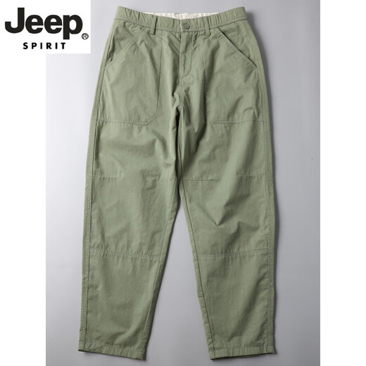 JEEP SPIRIT休闲裤男夏季纯棉阔腿裤宽松直筒日系哈伦裤男休闲长裤百搭工装裤 6626黑色 29