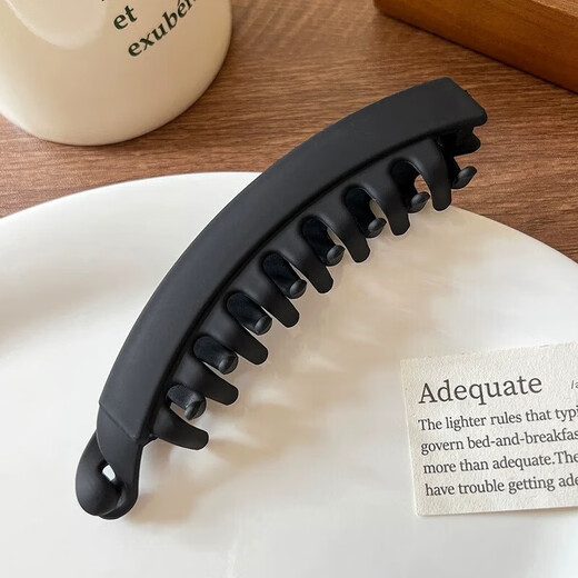 Banana clip back of head clip hair clip vertical clip twist clip hair accessories special hair clip for women high ponytail large size 2 pack black + amber