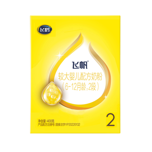 Feihe Feifan DHA absorption-boosting infant formula milk powder 2 (6-12 months) 400g JD trial pack