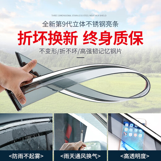 Suitable for Toyota 2024 model 24RAV4 Rongfang RV4 modified decorative supplies car window rain brow rain shield rain and shine shield 20-25 model RAV4/Rongfang 6 pieces without standard