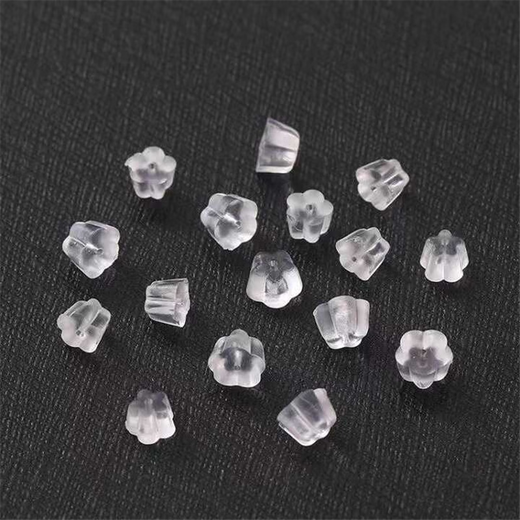 Plum transparent rubber silicone anti-plastic ear plugs diy earrings earrings leather plugs back ear caps plum ear plugs 100 pcs