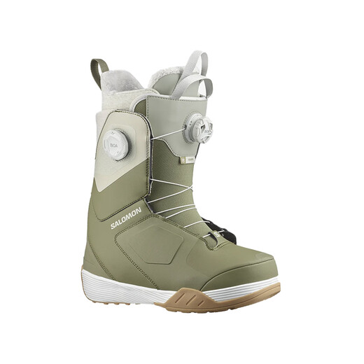 萨洛蒙（Salomon）2425款SALOMON单板滑雪鞋女款萨洛蒙雪鞋钢丝扣轻量化BOA瓷雪具 【KIANA DUAL BOA】青苔绿 38.5 (245mm)