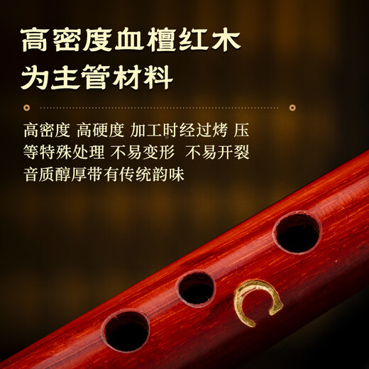 金孔雀葫芦丝c调小学生成年人初学者降b调血檀红木专业演奏级旗舰店乐器 红木管采花图【标准F调】+赠品