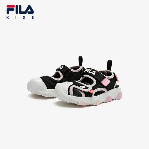 Fila Fila children's shoes children's sandals 2025 summer new river tracing shoes for boys and girls outdoor shoes trendy black/female pink-BP 31