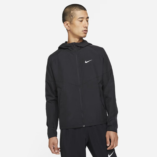 耐克NIKE男子 夏季薄款 轻盈梭织夹克 运动休闲 DD4747-010黑L