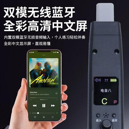 金丝雀S-9111电吹管乐器新款国产电子管中老年初学电萨克斯笛子专用乐器 标配+大礼包+读谱机+接收器+音响