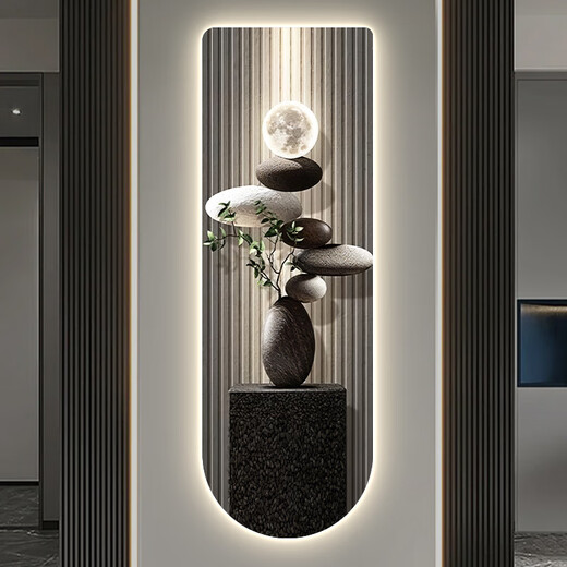 Clock drawing stone to operate the entrance clock drawing living room high-level wall light corridor corridor luminous electronic wall clock 2025 new model DQ6190 [luminous electronic clock model] 47-inch 40*120cm lightless digital display screen plug-in