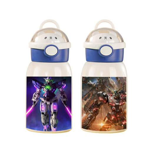 Chengliu Mobiler Anzug Thermalbecher Angriff kostenlos Gundam Red Häresie Gundam Animation 316 Strohwasserbecher Jungen Kinder Strohisolierung Cup 500 ml QA3271 Gundam