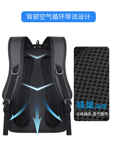 七匹狼背包男士双肩包2025年超大容量旅行包登山包商务出差行李包女书包 款式一[四层标准仓]