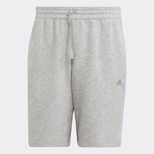 阿迪达斯 （adidas）运动裤男裤夏季新款休闲裤针织透气宽松五分裤短裤IC9756 IC9816浅灰 XL