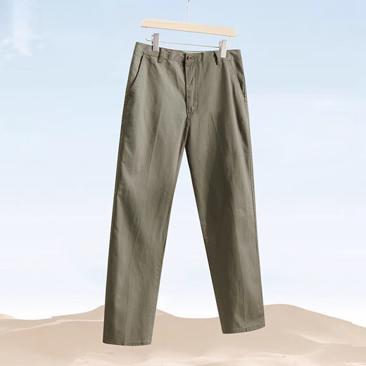 Hengyuanxiang printemps et automne de papa d'âge moyen Pack de coton pur pantalon décontracté masculin automne et hiver lâche épais et pantalon mince d'été moyen d'âge moyen A301-9906 Khaki-pure de style épais 301-9906